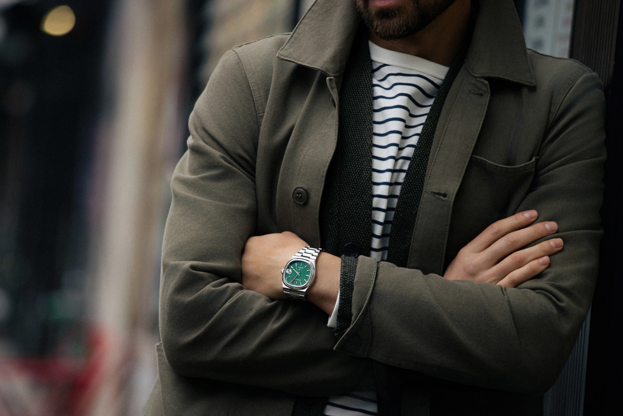 Green Dial Stainless Steel Bracelet Super Seville 96B439 | Bulova